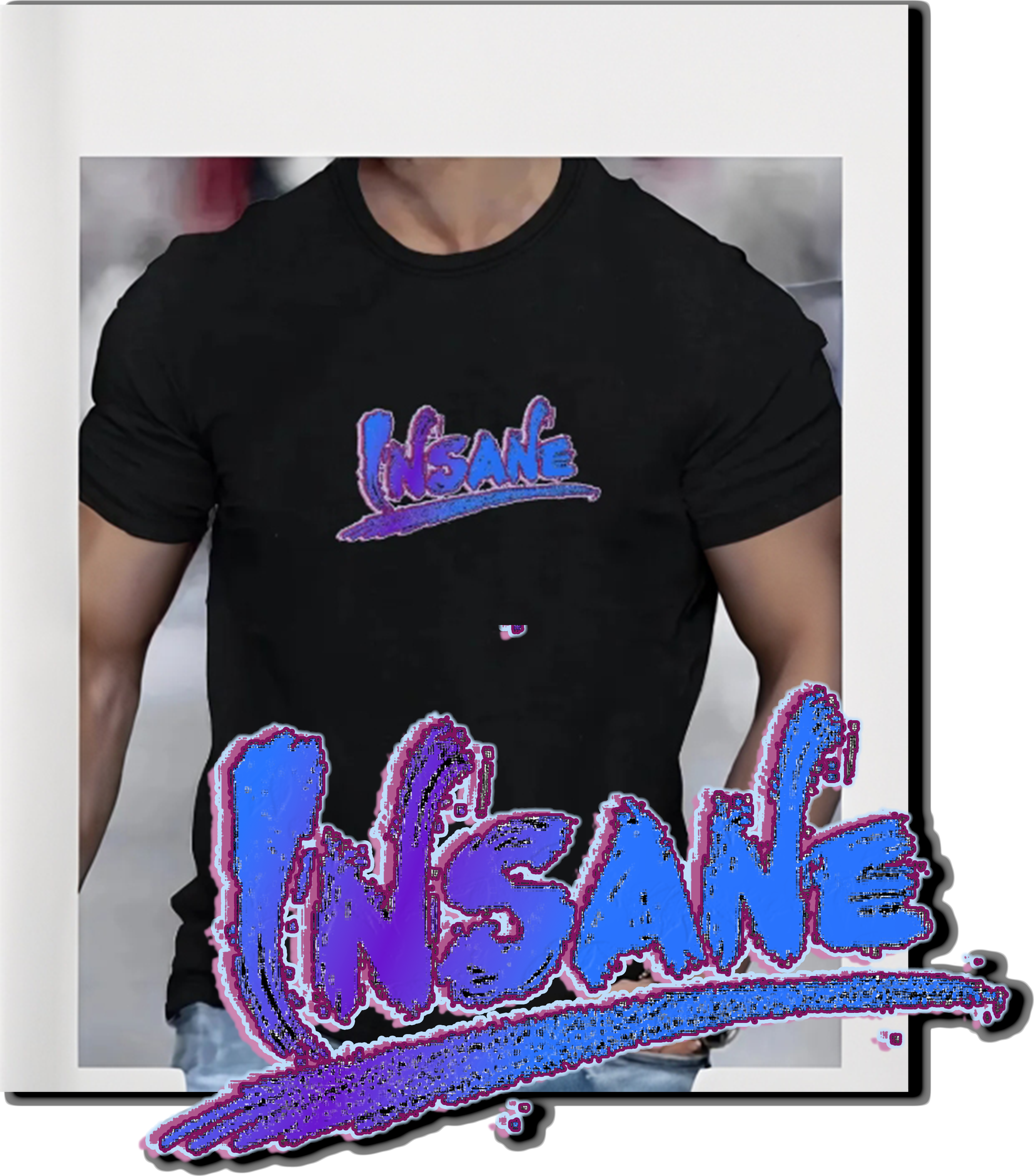 INSANE 半袖Ｔシャツ■Ｃ ロゴ ブルー[受注生産 納期約1ヵ月]