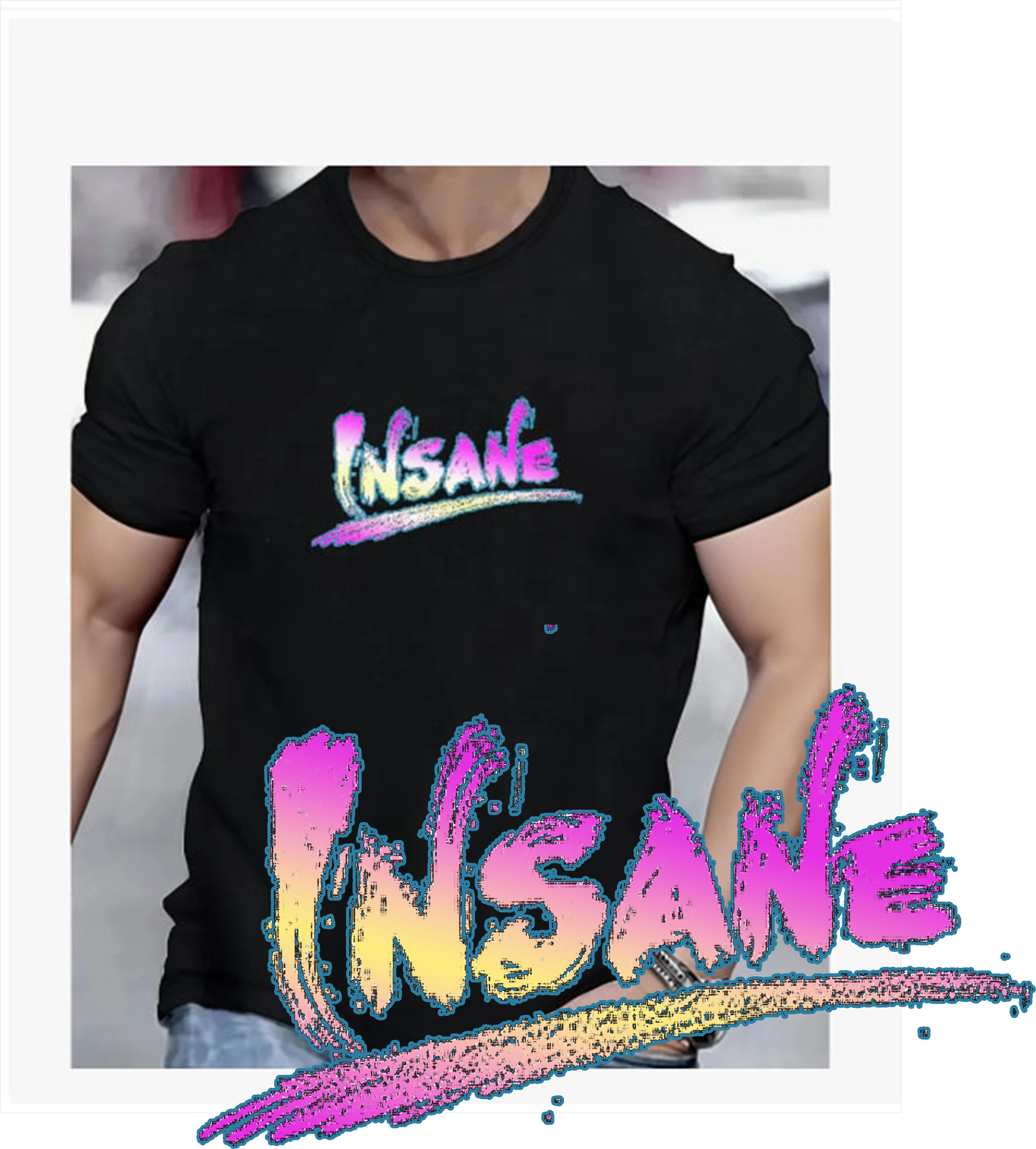 INSANE 半袖Ｔシャツ■Ｂ ロゴ ピンク[受注生産 納期約1ヵ月]